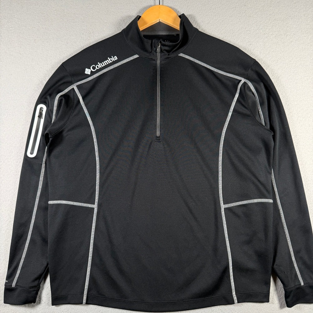 Columbia Golf Omni-Wick Shotgun Quarter Zip Pullover Black 16S60ML Mens L